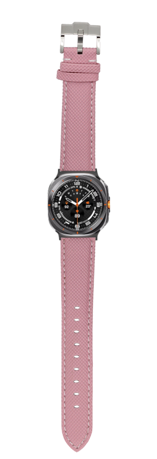 [Galaxy Watch 7 Ultra] Sailcloth - Pink | White Stitching