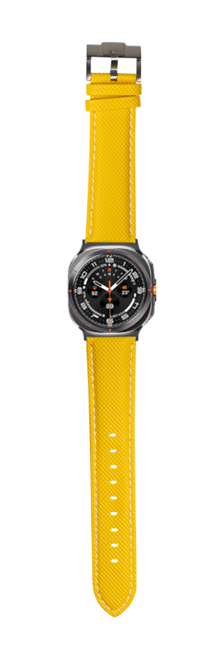 [Galaxy Watch 7 Ultra] Sailcloth - Yellow with White Stitching