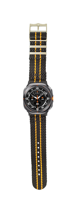 [Galaxy Watch 7 Ultra] Sharktooth Militex - Black / Orange