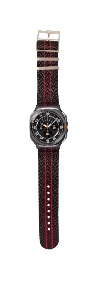 [Galaxy Watch 7 Ultra] Sharktooth Militex - Black / Red