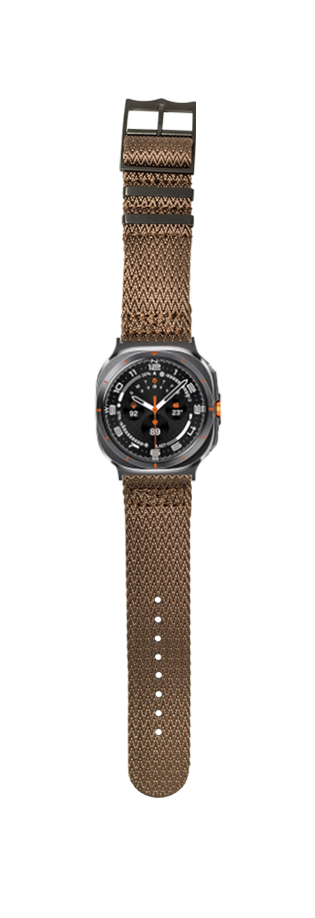 [Galaxy Watch 7 Ultra] Sharktooth Militex - Stealth Brown [Black Hardware]