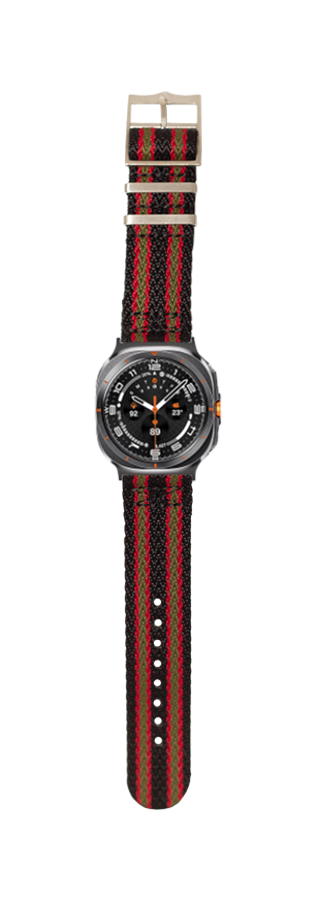 [Galaxy Watch 7 Ultra] Sharktooth Militex - Vintage Bond (Black/Red/Green)