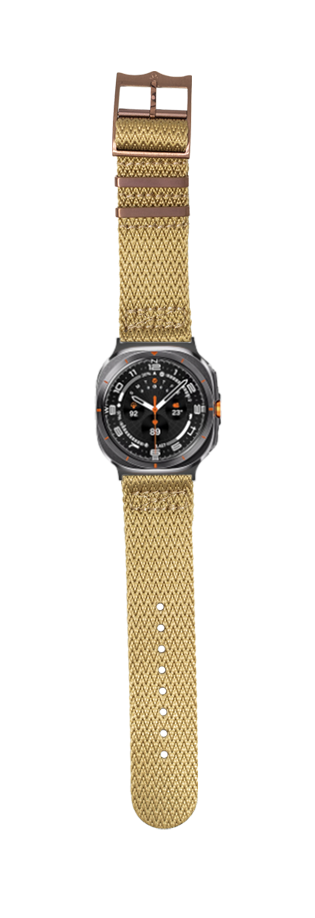 [Galaxy Watch 7 Ultra] Sharktooth Militex - Wheat [Bronze Coloured Hardware]