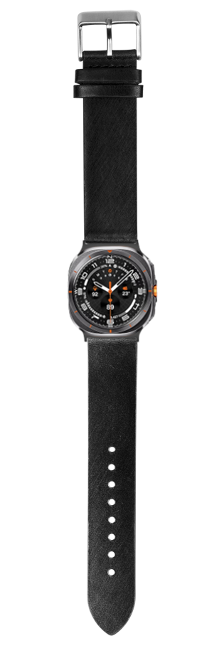 [Galaxy Watch 7 Ultra] Straight Cut Leather - Black