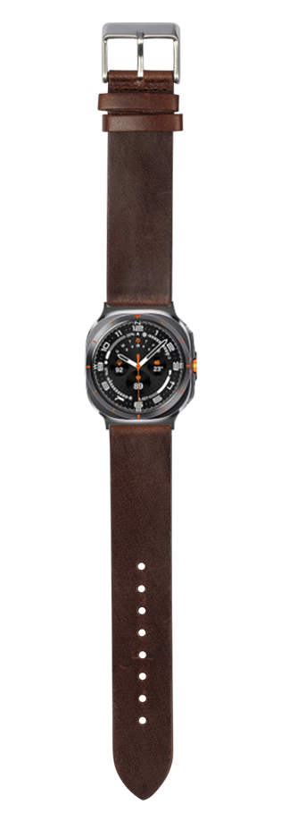 [Galaxy Watch 7 Ultra] Straight Cut Leather - Dark Brown