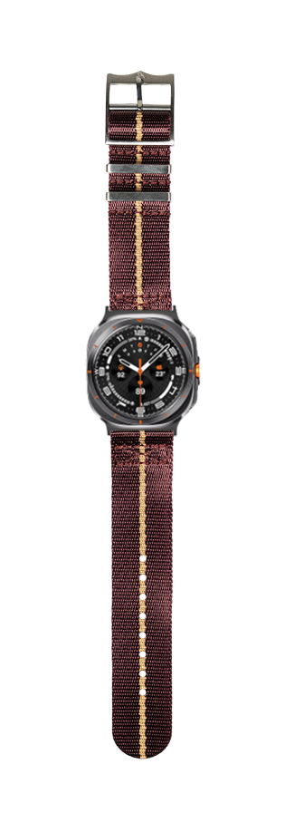 [Galaxy Watch 7 Ultra] Supreme Militex - Burgundy Red/Wheat