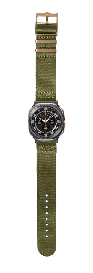 [Galaxy Watch 7 Ultra] Ultra Militex - Army Green [Rose Gold Hardware]