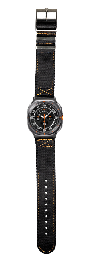 [Galaxy Watch 7 Ultra] Ultra Militex - Black / Orange Stitching