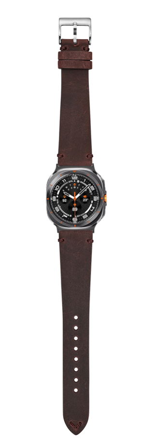 [Galaxy Watch 7 Ultra] Vintage Crazy Horse Leather  - Dark Red