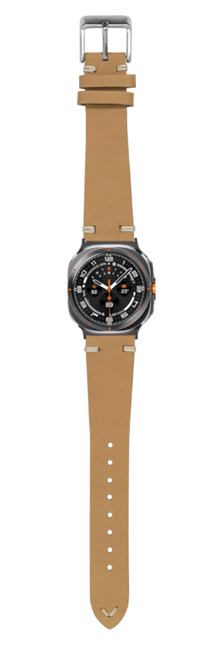 [Galaxy Watch 7 Ultra] Vintage Knotted - Nubuck Leather - Brown