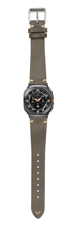 [Galaxy Watch 7 Ultra] Vintage Knotted Leather - Dark Brown