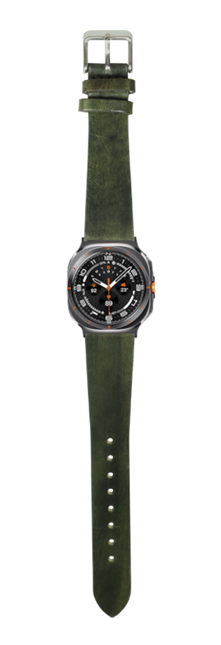 [Galaxy Watch 7 Ultra] Vintage Leather - Burnished Amazon Green