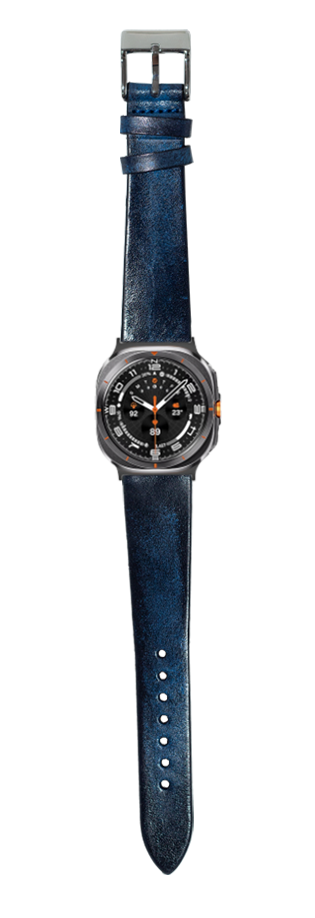 [Galaxy Watch 7 Ultra] Vintage Leather - Smoked Navy Blue