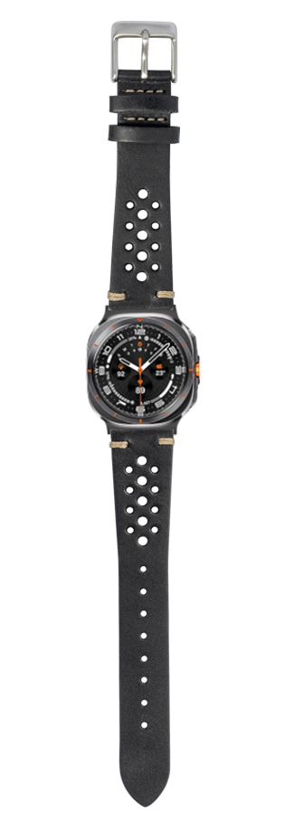 [Galaxy Watch 7 Ultra] Vintage Rally Leather - Black