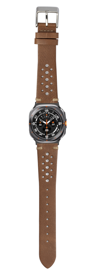 [Galaxy Watch 7 Ultra] Vintage Rally Leather - Brown