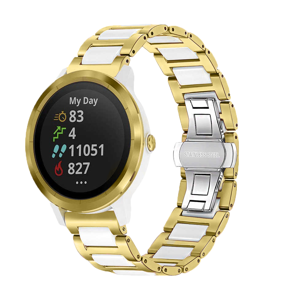 [Galaxy Watch 7 Ultra] Ceramic Steel Bracelet - Gold / White