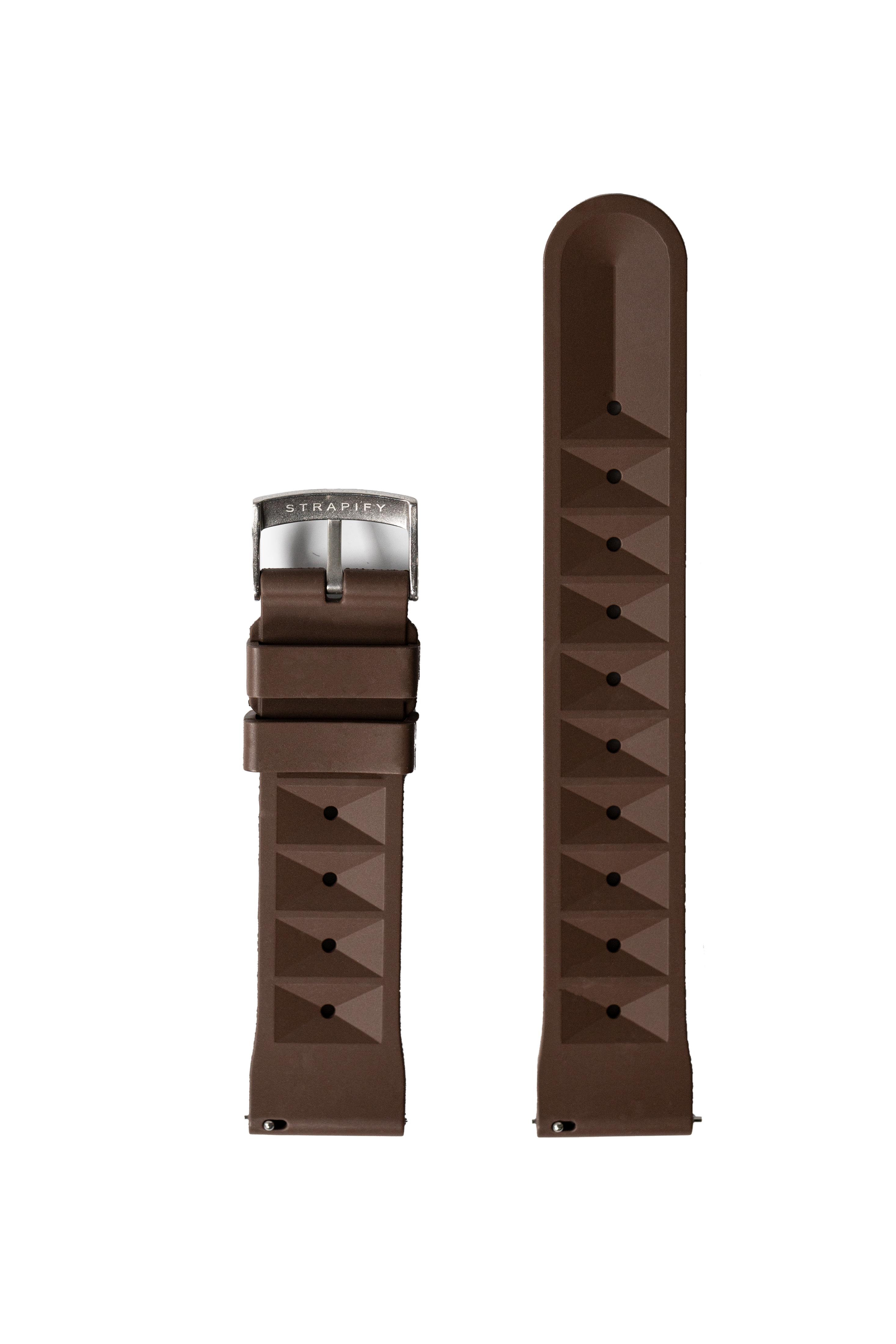 [Fitbit Versa 3 & 4/Sense 1 & 2] King Waffle FKM Rubber - Coffee Brown