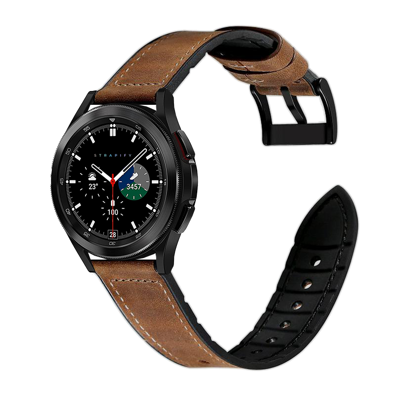 [Galaxy Watch 7 Ultra] Leather Hybrid - Dark Brown