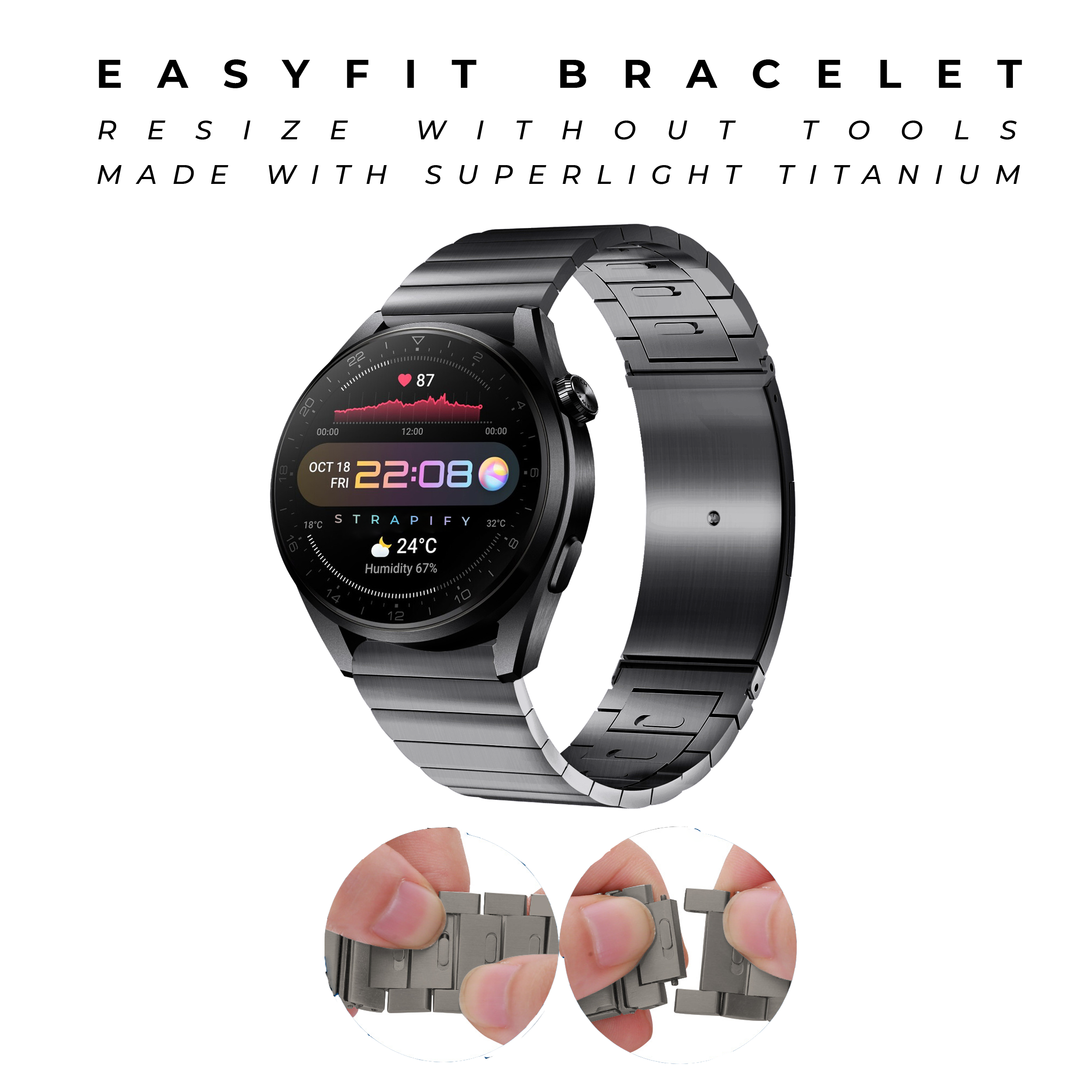 [Galaxy Watch 7 Ultra] EasyFit Bracelet 2 - Gun Metal Grey