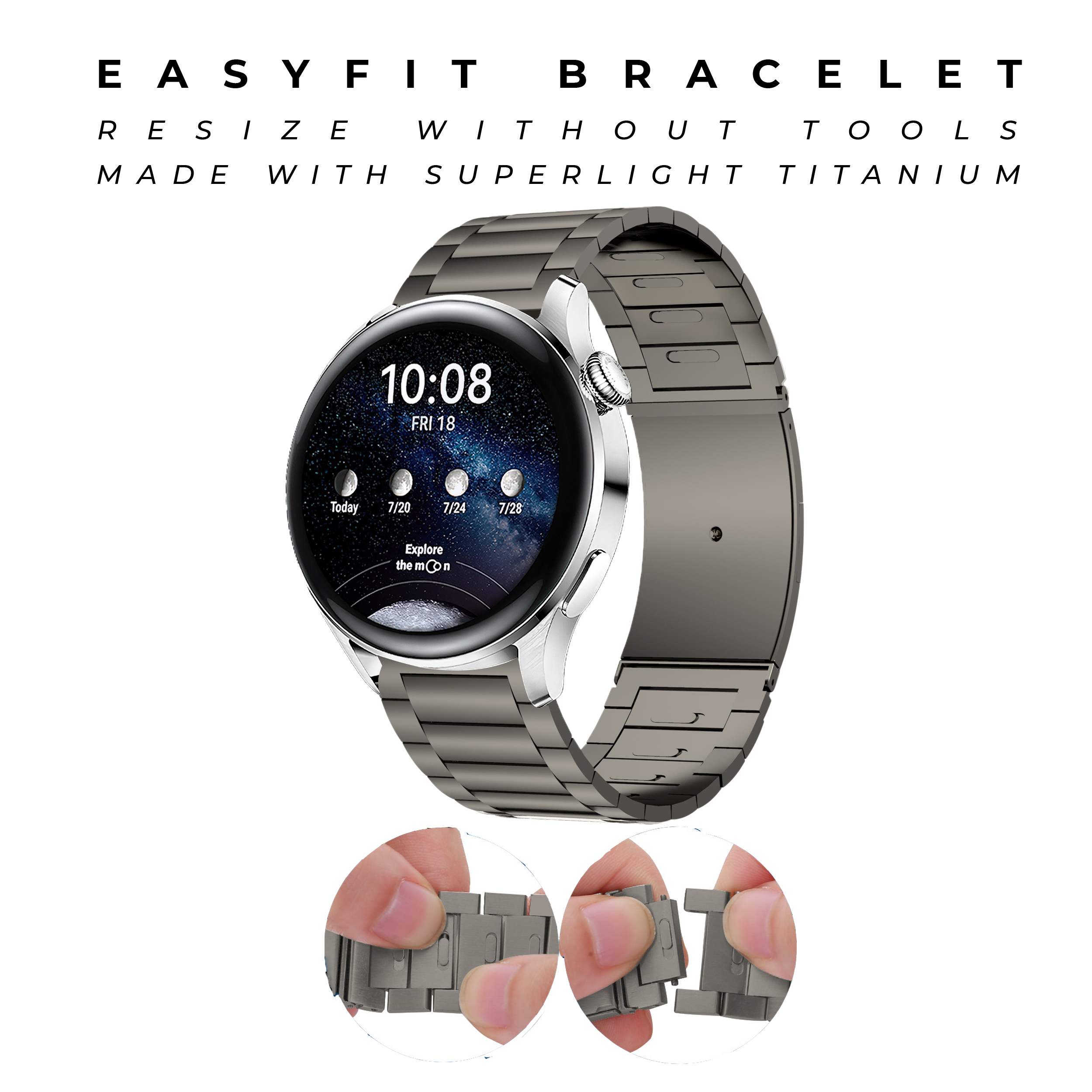 [Galaxy Watch 7 Ultra] EasyFit Bracelet - Gun Metal Grey