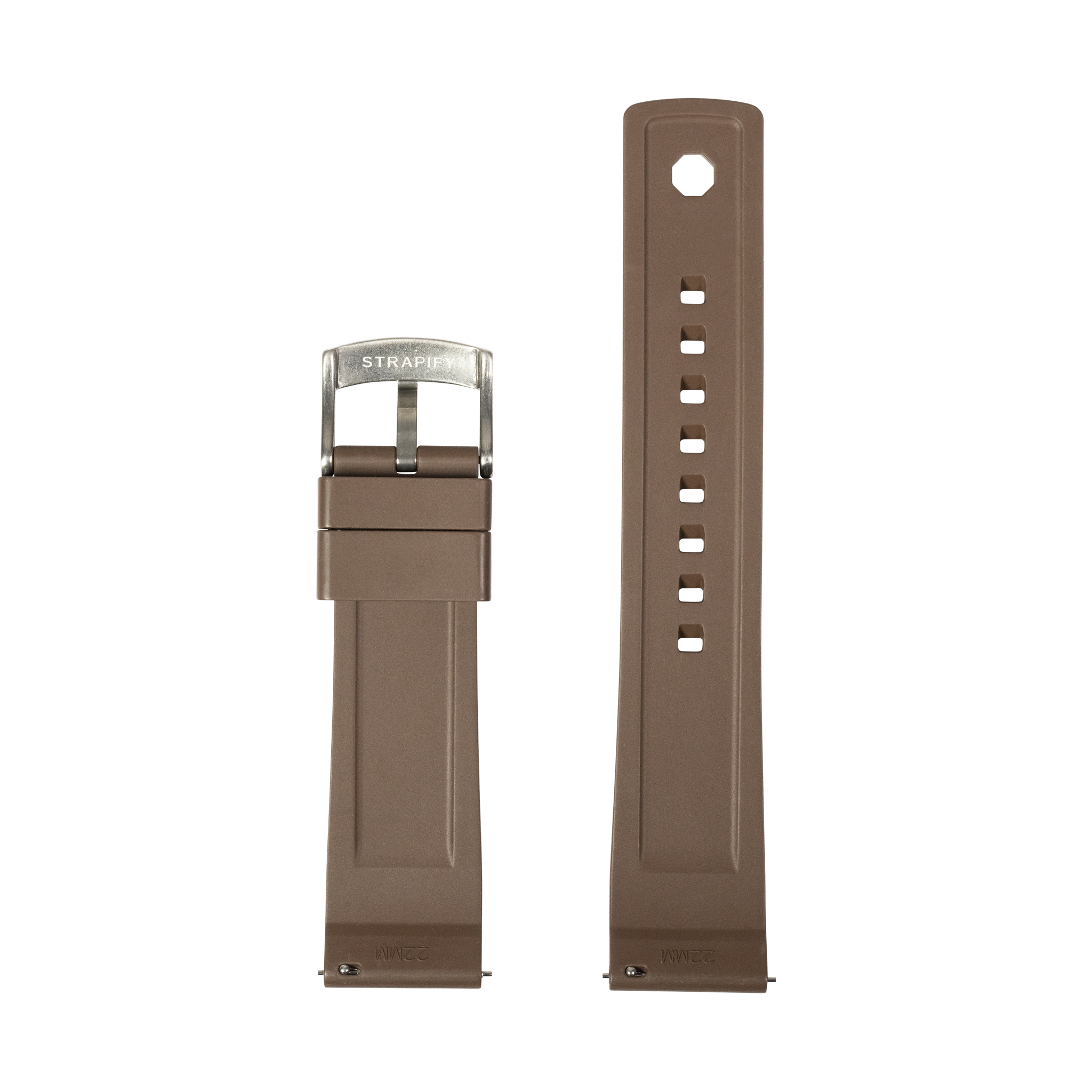 [Fitbit Versa 3 & 4/Sense 1 & 2] GridLock FKM Rubber - Coffee Brown