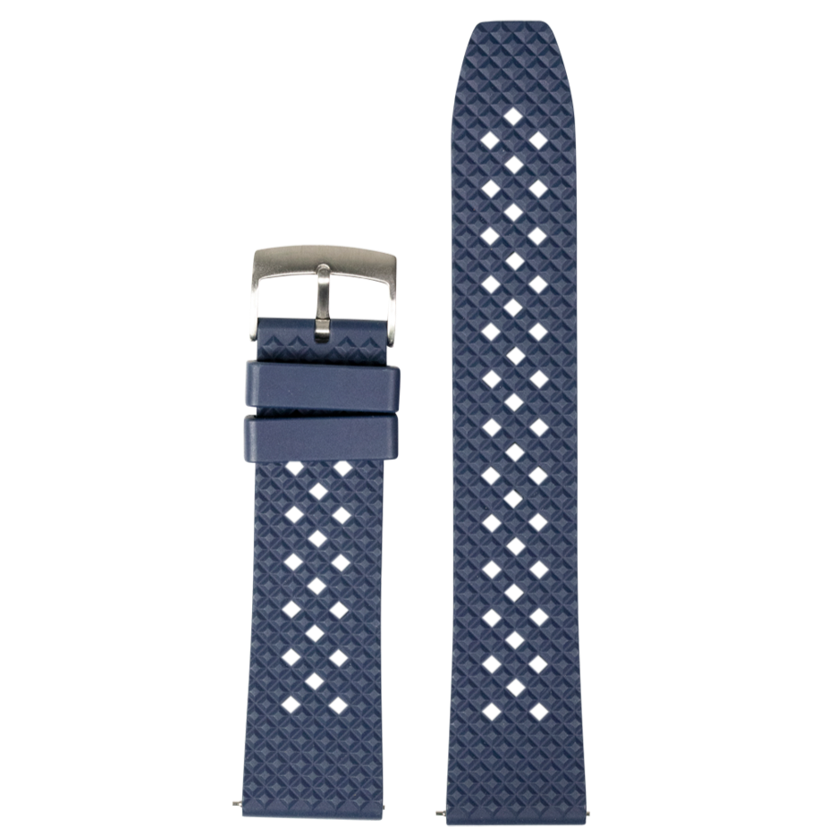 [Fitbit Versa 3 & 4/Sense 1 & 2] King Honeycomb FKM Rubber - Navy Blue