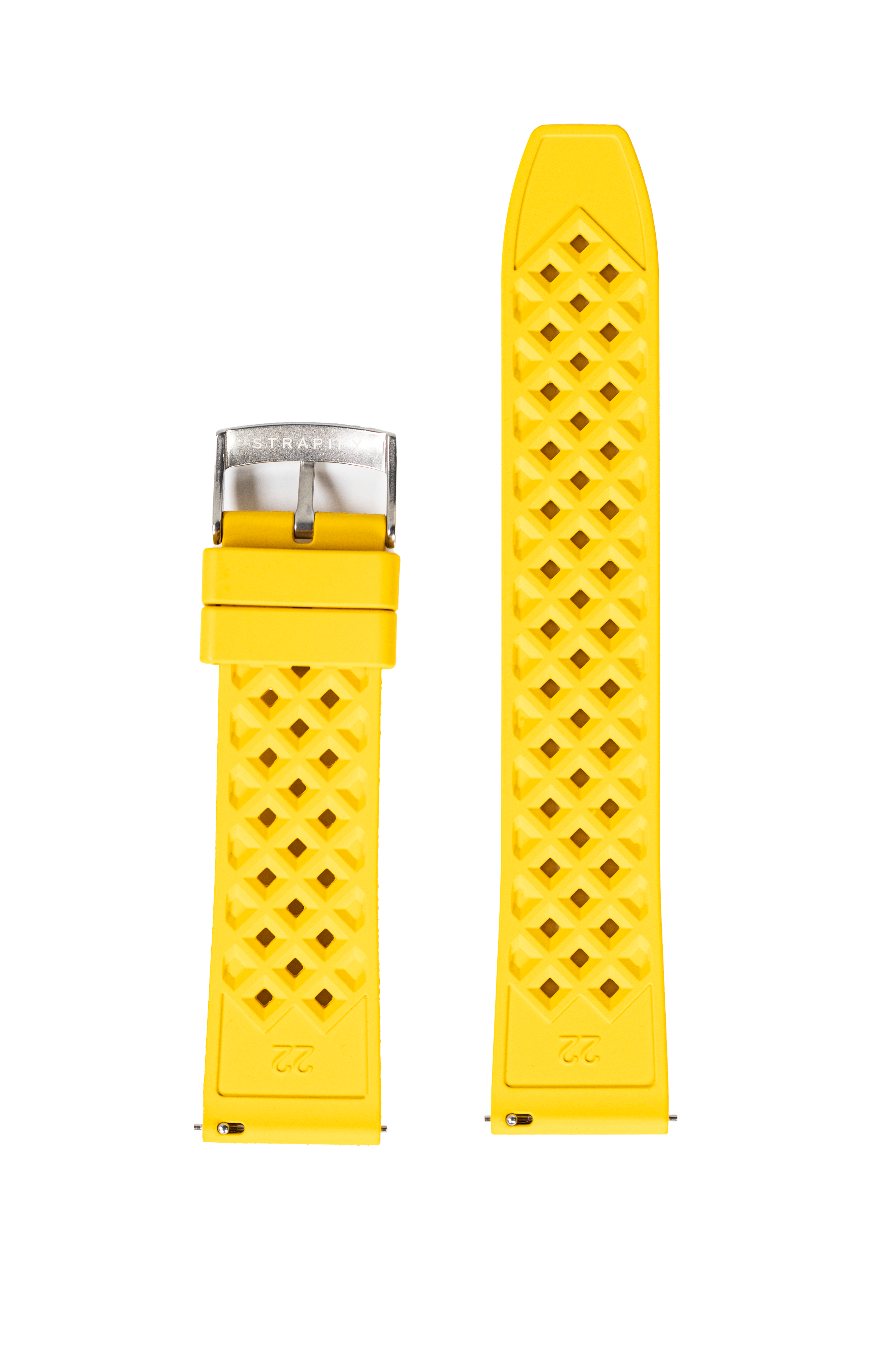 [Fitbit Versa 3 & 4/Sense 1 & 2] King Honeycomb FKM Rubber - Yellow