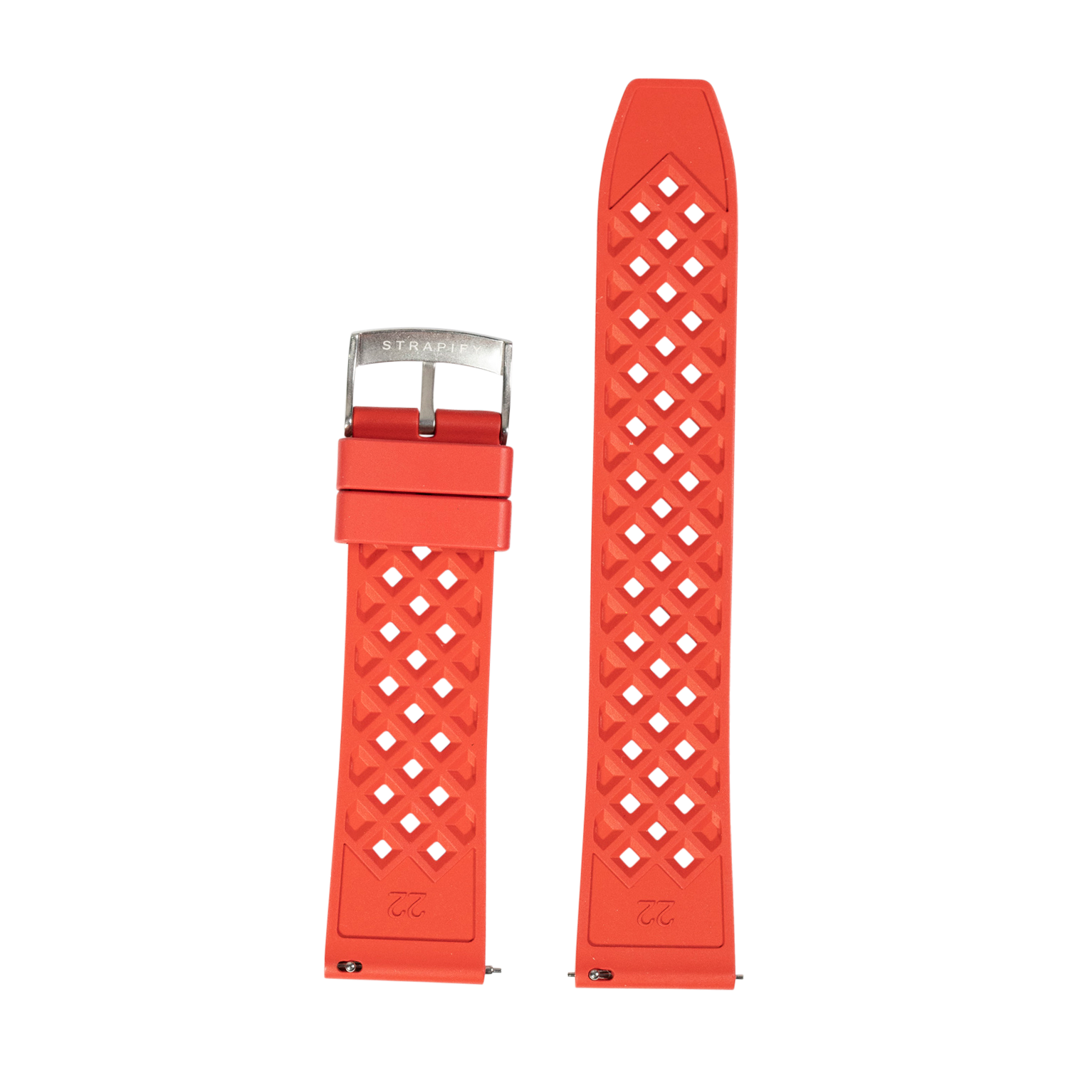 [Fitbit Versa 3 & 4/Sense 1 & 2] King Honeycomb FKM Rubber - Red