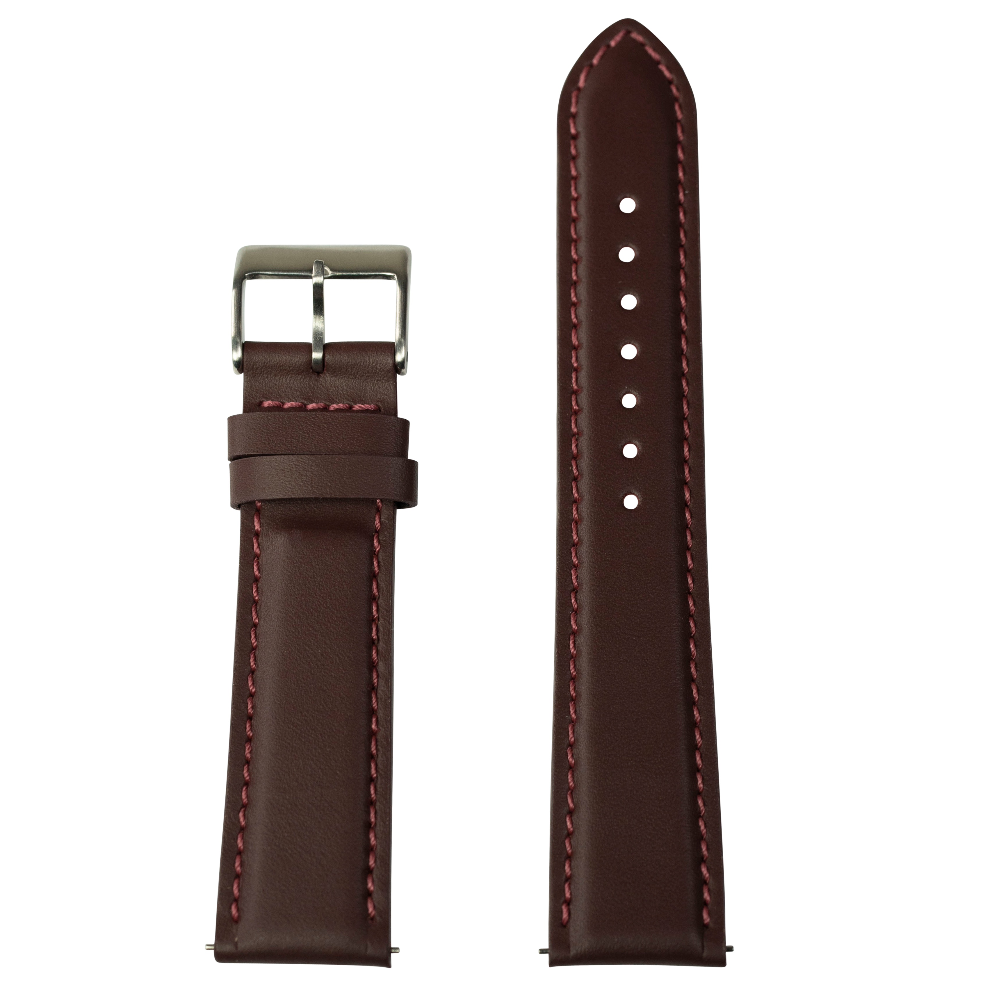 [Fitbit Versa 3 & 4/Sense 1 & 2] Padded Leather - Bordeaux