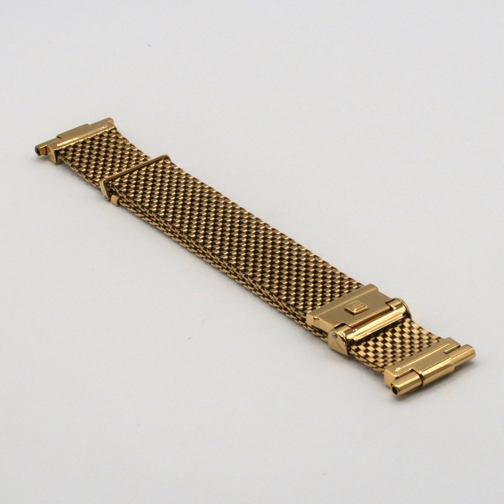 [Forstner] Gold Plated Wide Version Komfit "JB" Mesh Watch Bracelet with Straight Ends