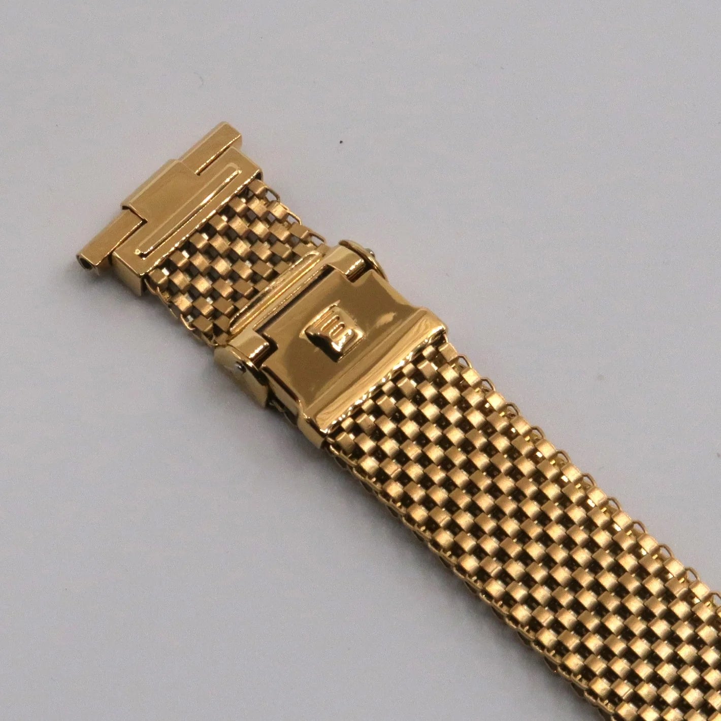 [Forstner] Gold Plated Komfit "JB" Mesh Watch Bracelet with Straight Ends