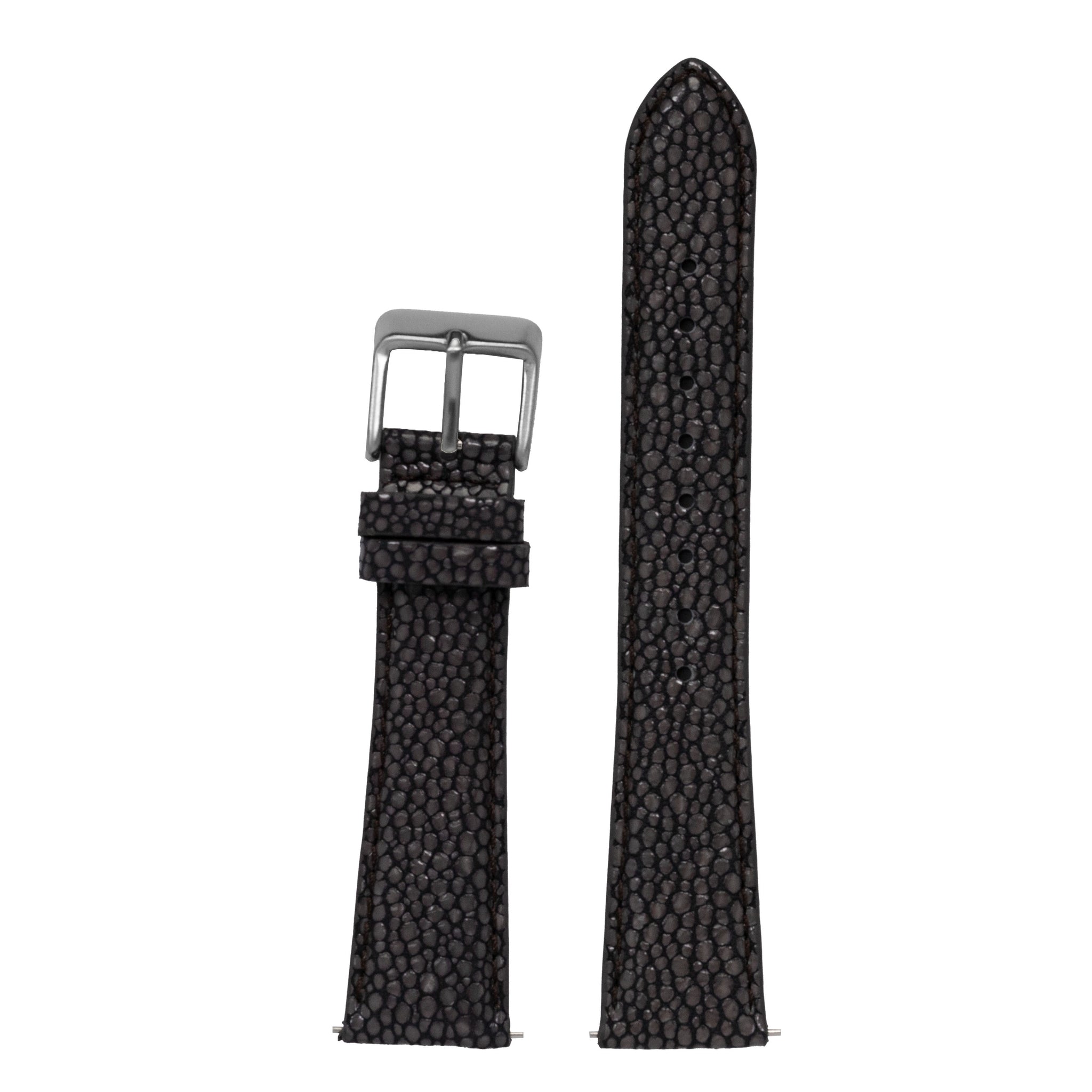 [Quick Release] Faux Sharkskin - Black Luxury Watch Strap Replacement