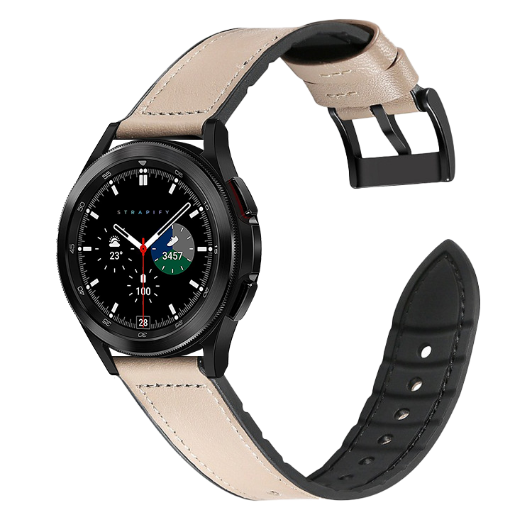 [Galaxy Watch 7 Ultra] Leather Hybrid - Ivory Grey