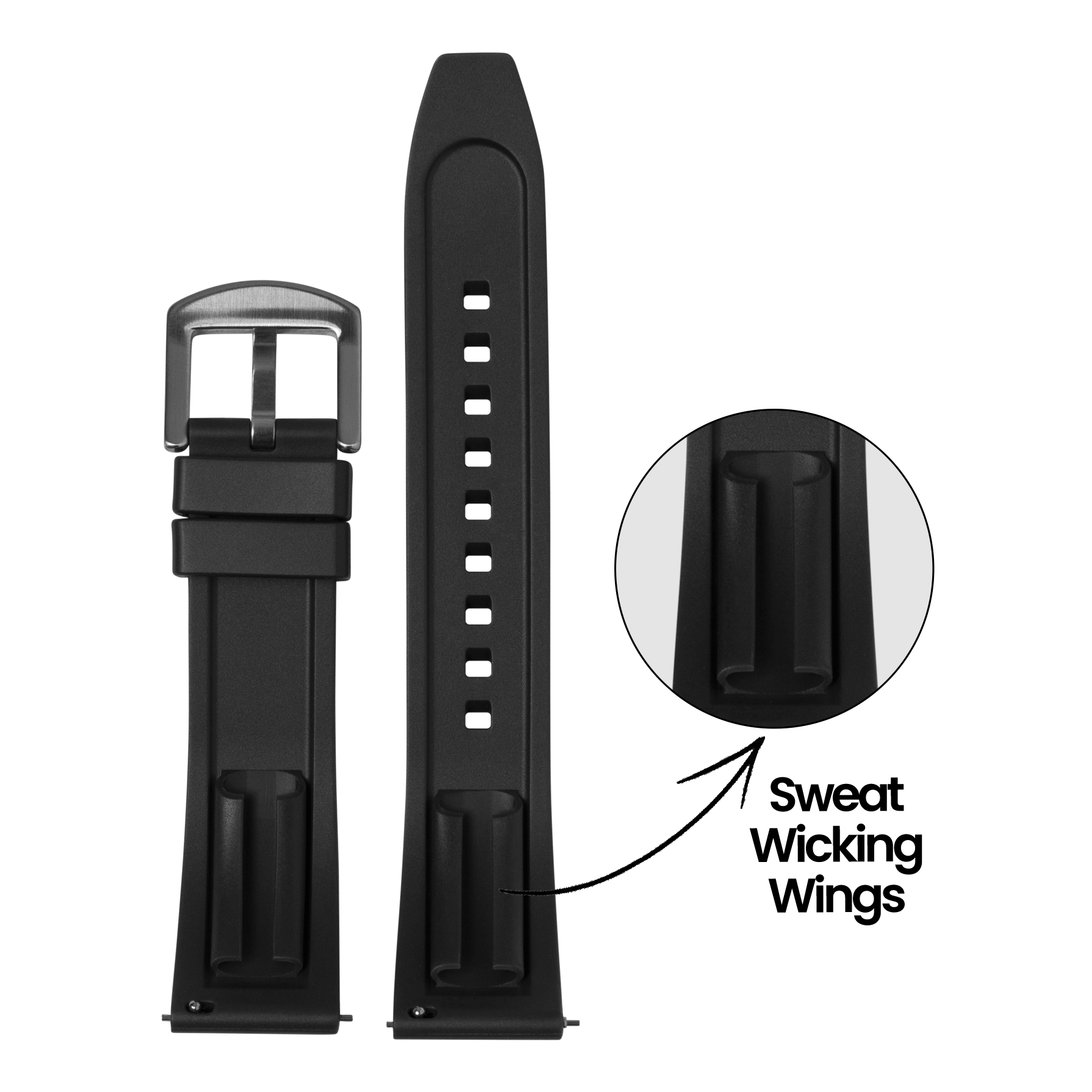 [Apple Watch] Kingston FKM Rubber - Black