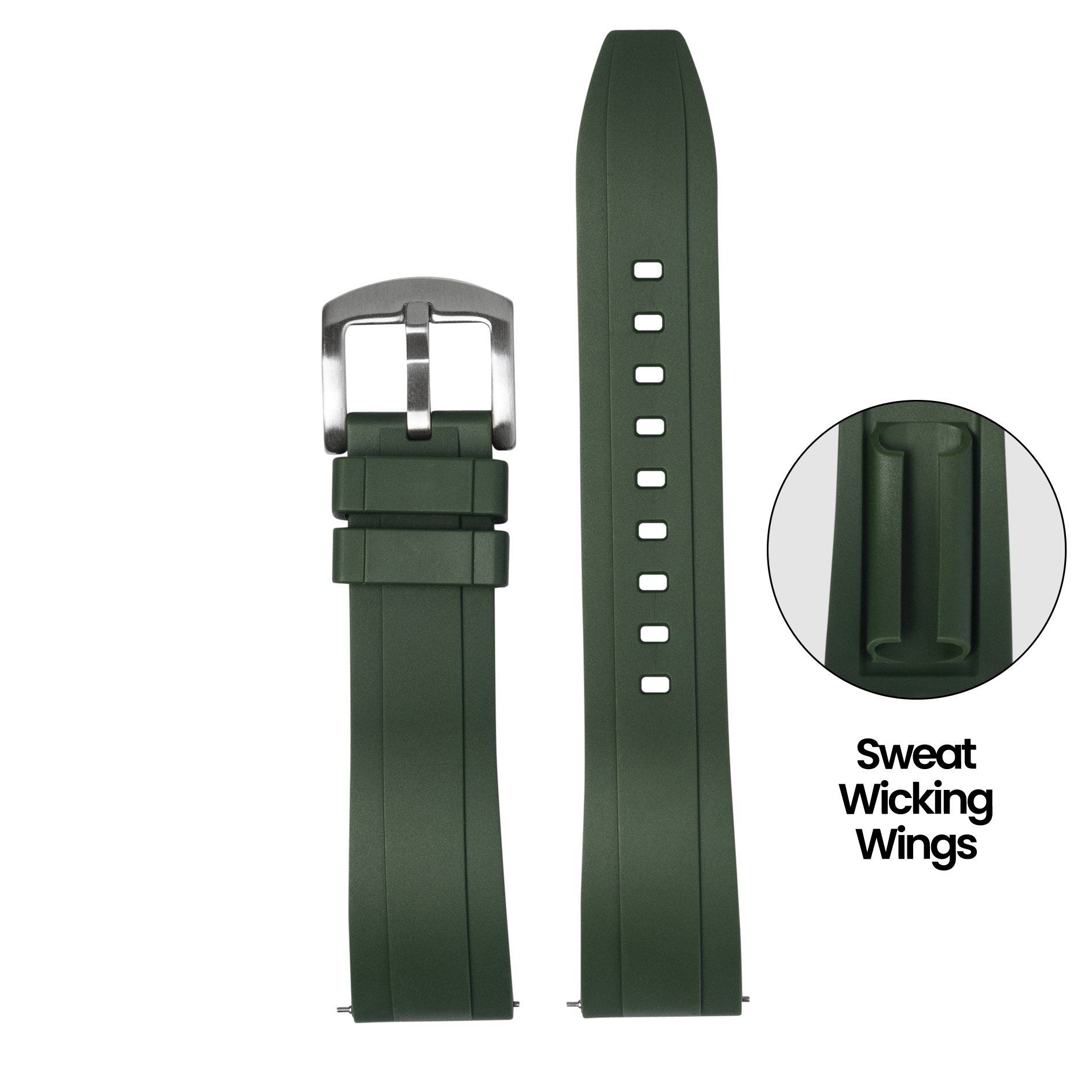 [Galaxy Watch 7 Ultra] Kingston FKM Rubber - Forest Green