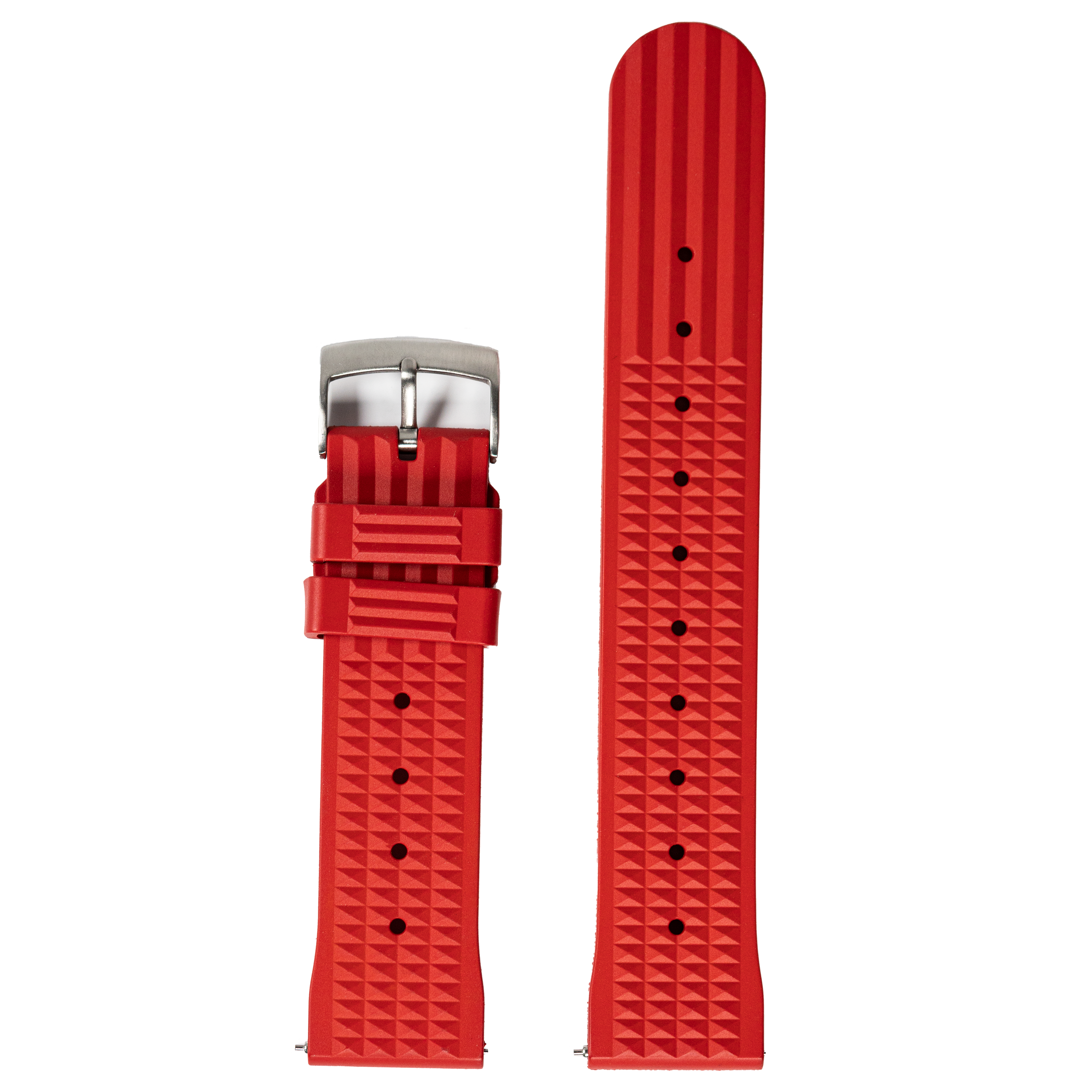 [Galaxy Watch 7 Ultra] King Waffle FKM Rubber - Red