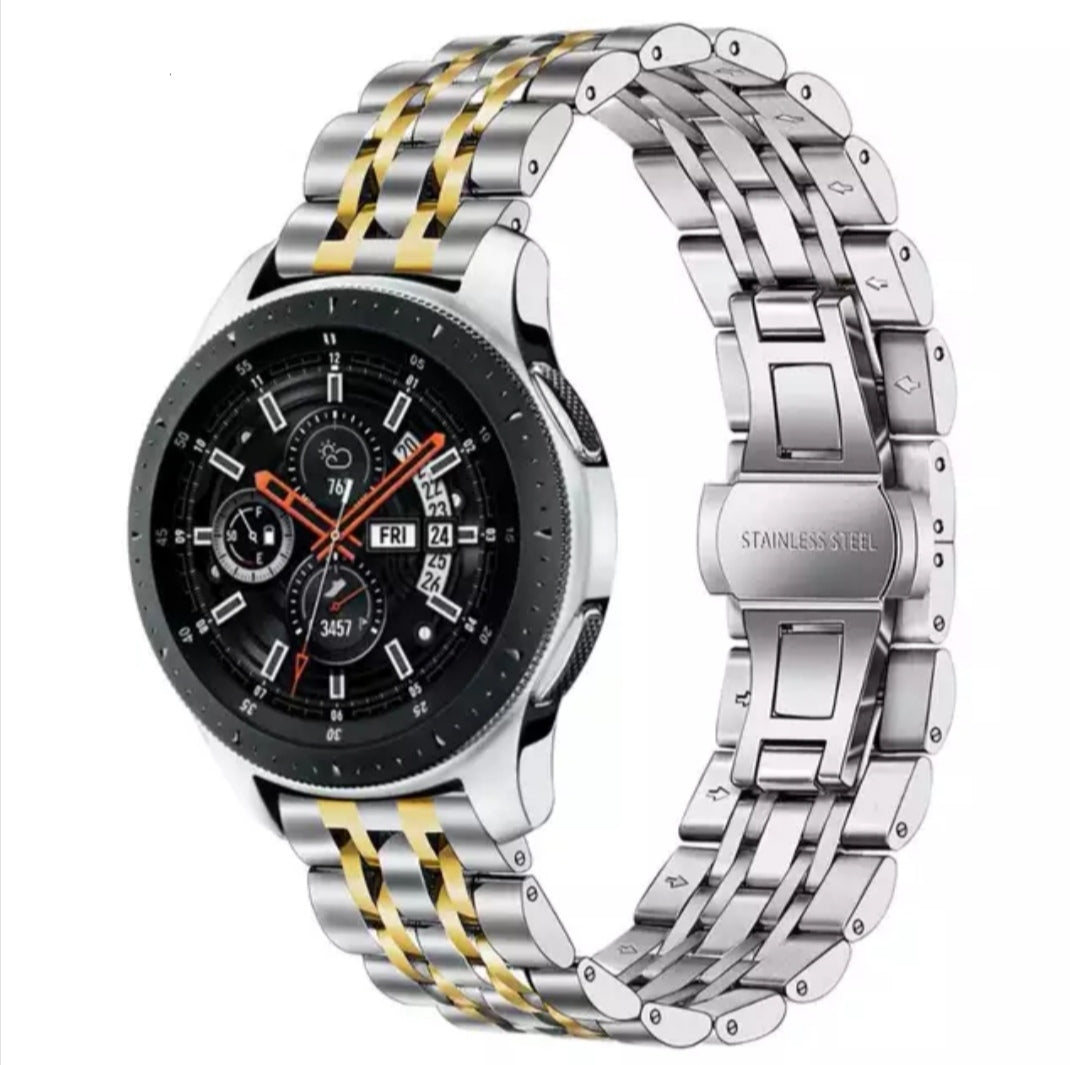 [Galaxy Watch 7 Ultra] Steel Bracelet (Silver/Gold) - Deployment Clasp 2