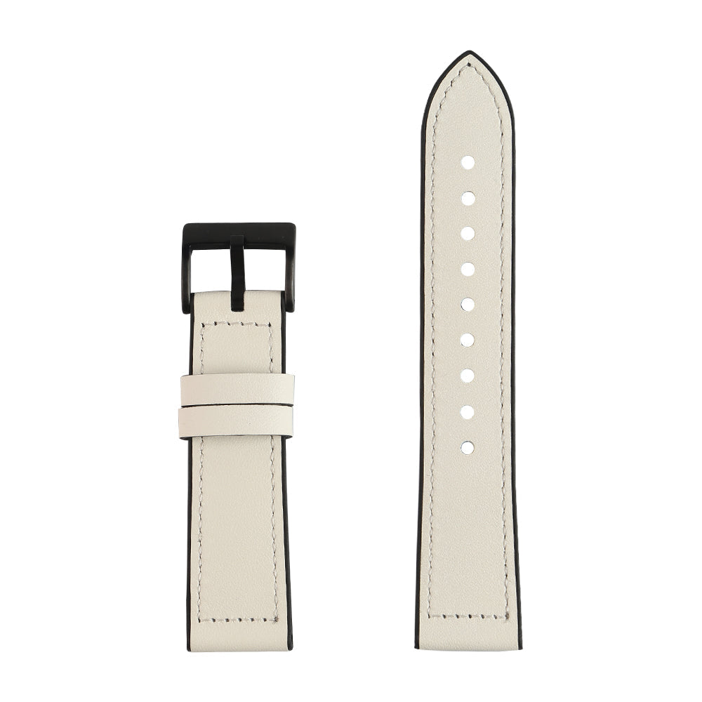 [Fitbit Versa 3 & 4/Sense 1 & 2] Leather Hybrid - Ivory Grey