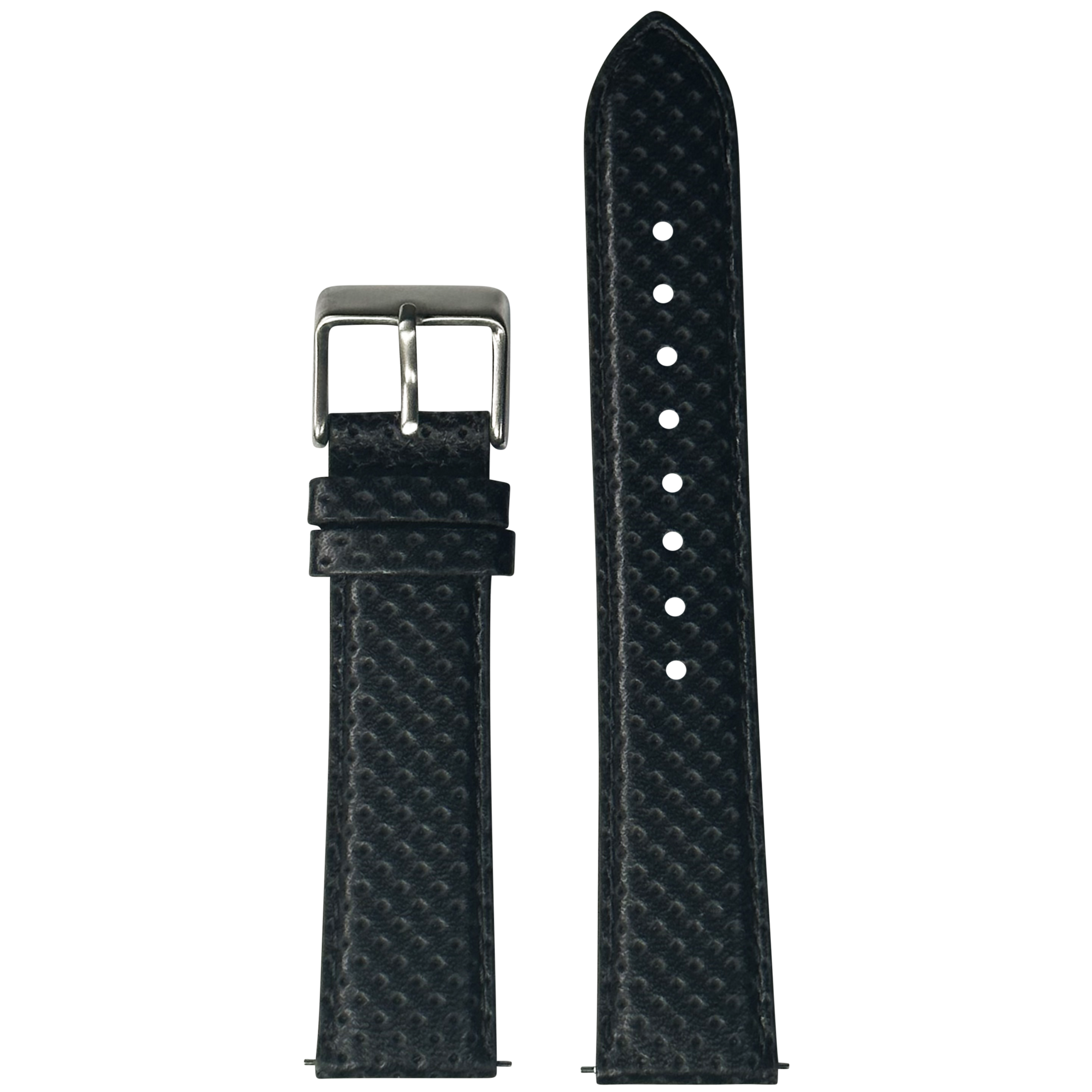 [Galaxy Watch 7 Ultra] Perforated Racing Leather Straps - Black