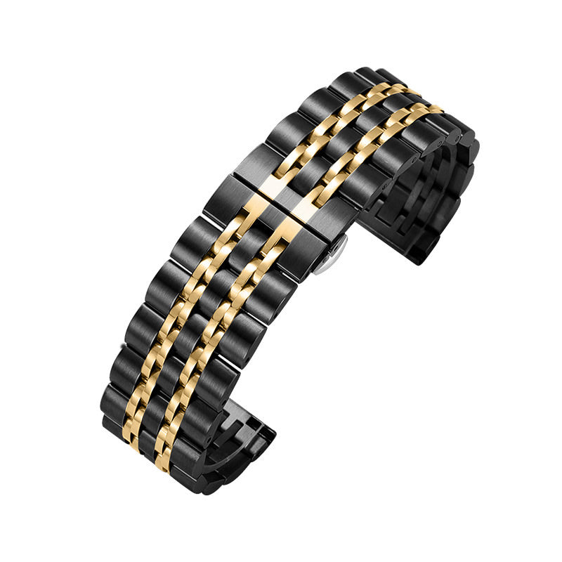[Galaxy Watch 7 Ultra] Steel Bracelet Deployant Clasp 2 - Black / Gold