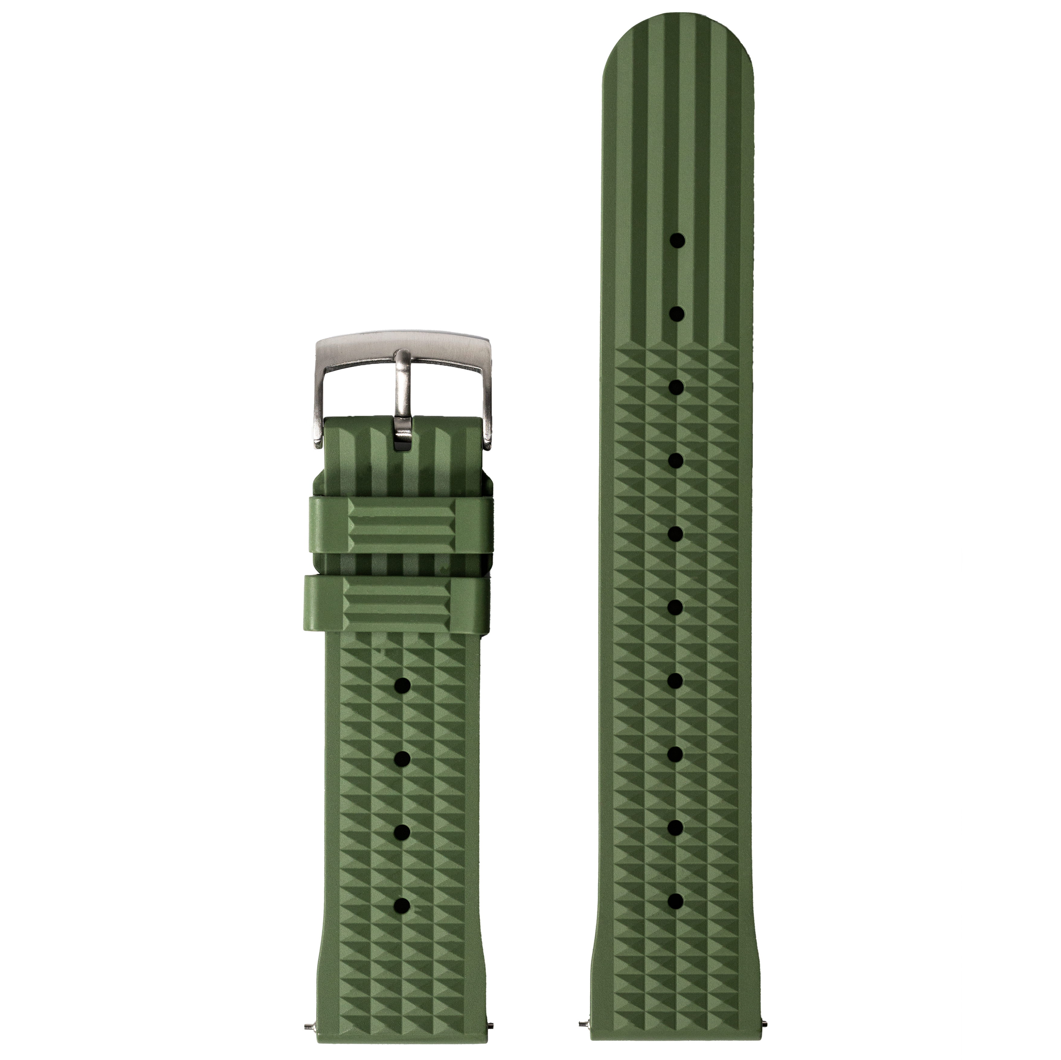 [Apple Watch] King Waffle FKM Rubber - Army Green