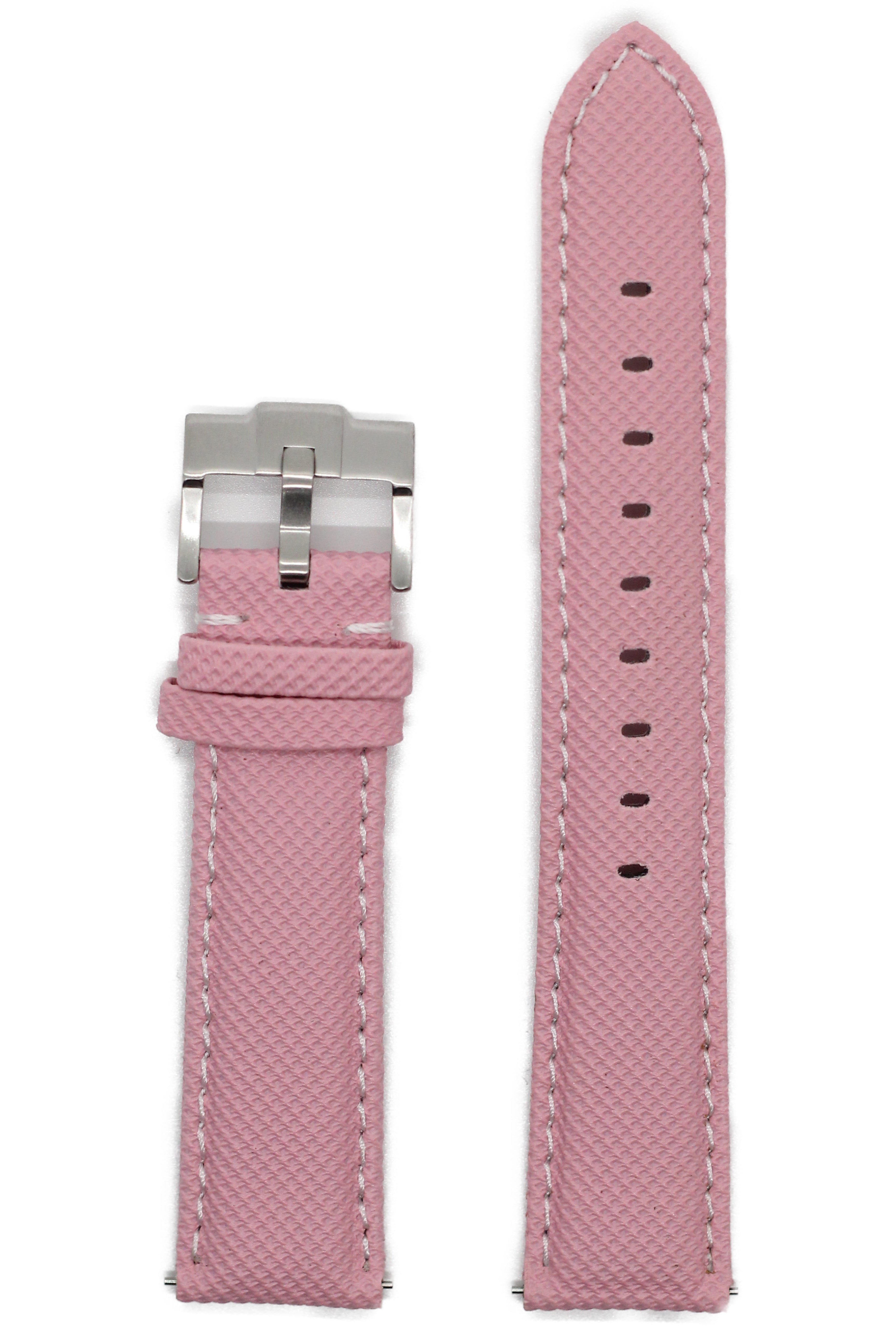 [Apple Watch] Sailcloth - Pink | White Stitching