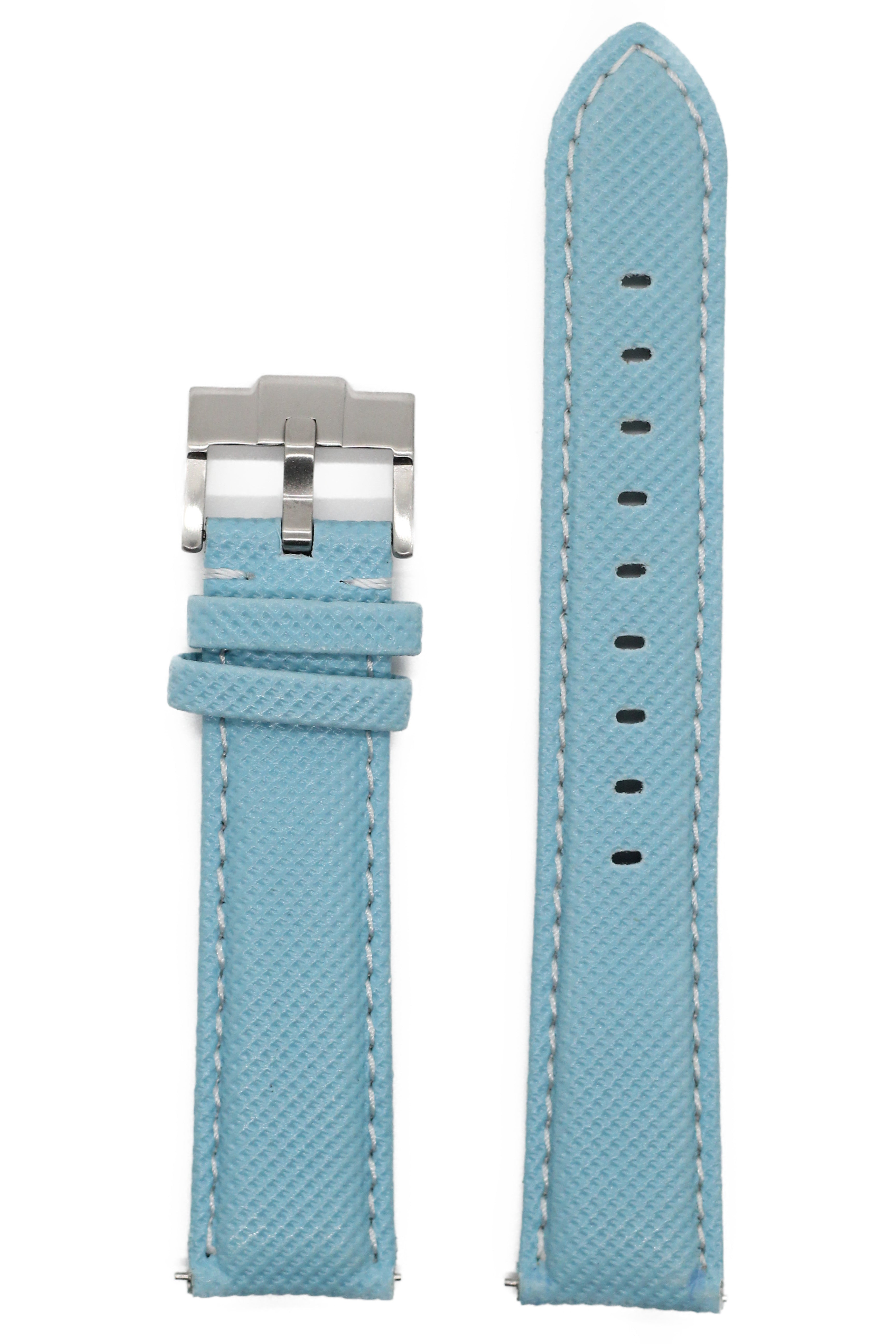 [Apple Watch] Sailcloth - Sky Blue | White Stitching